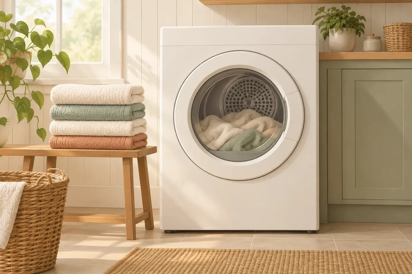 Illustration of a clothes dryer